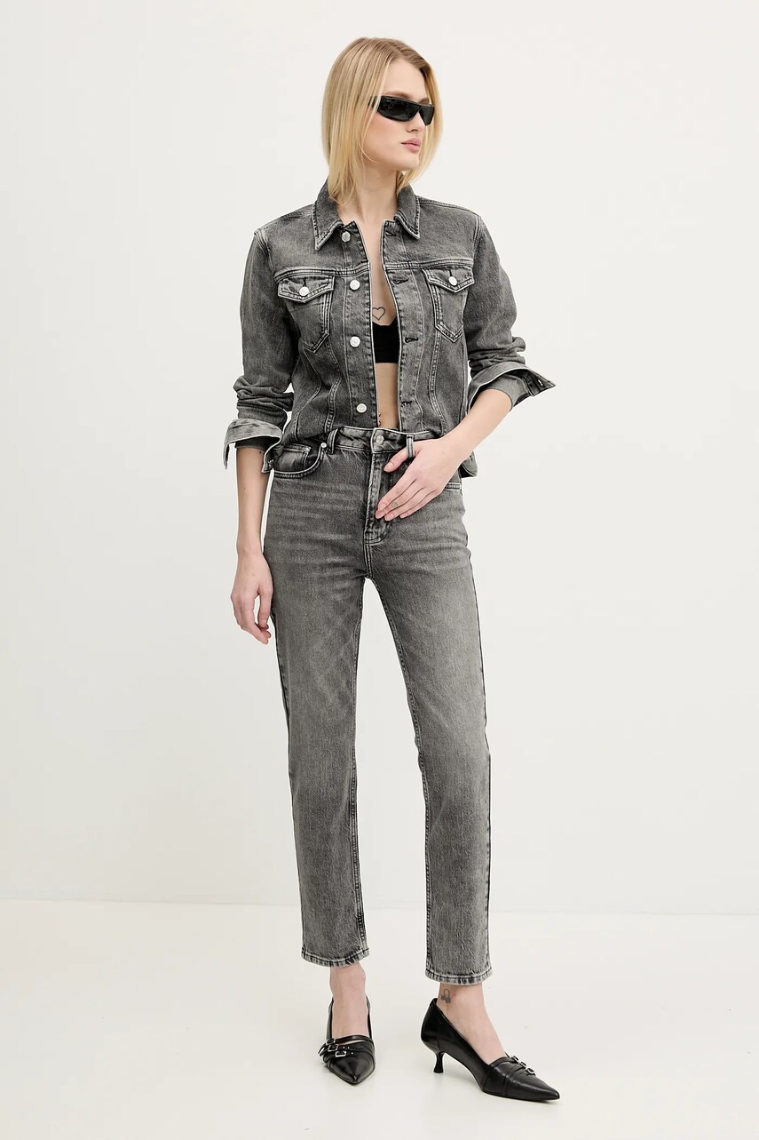 Джинсова куртка Moschino Jeans колір сірий перехідна 0512 3219