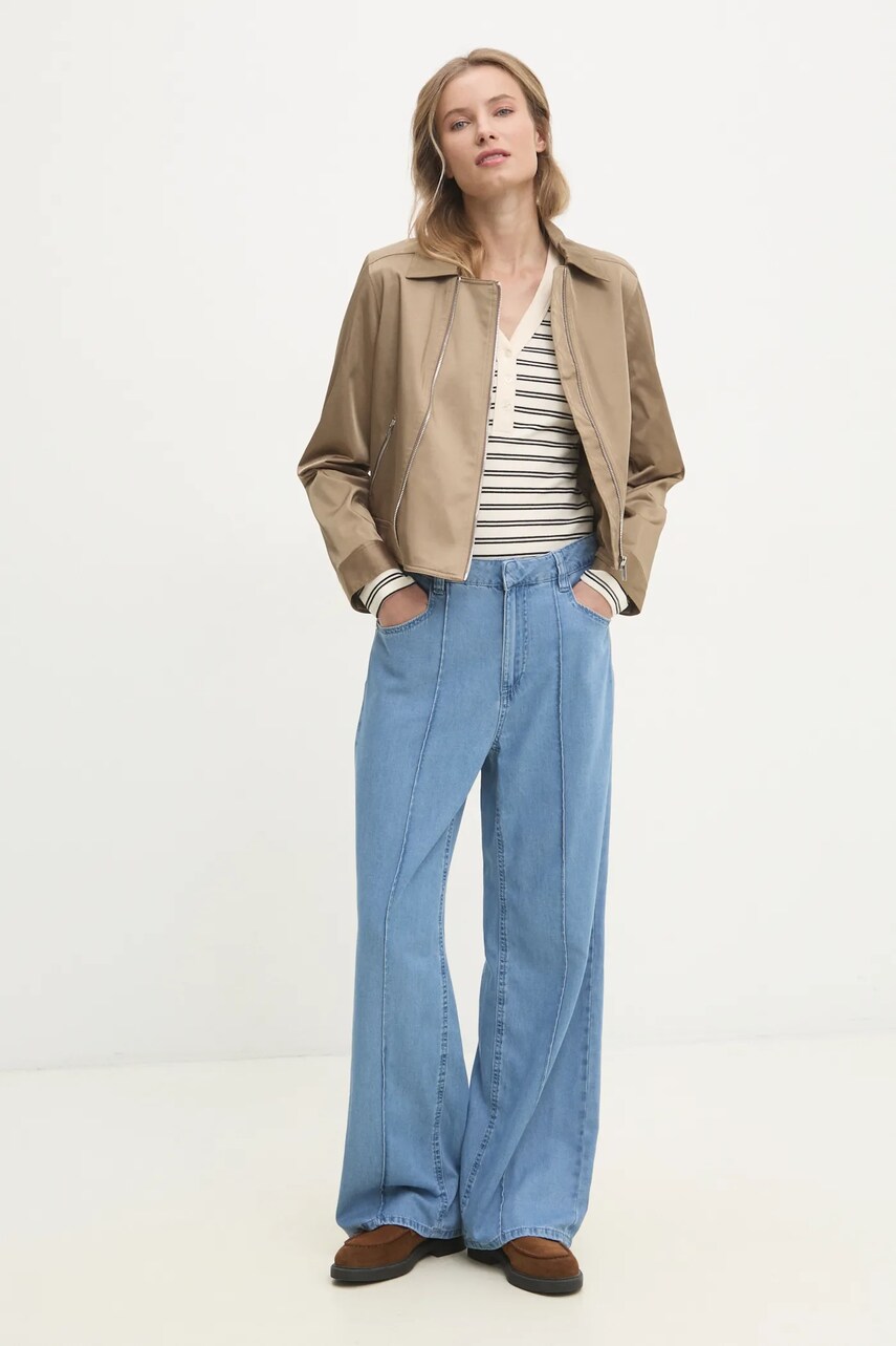 Куртка Dkny жіноча колір зелений перехідна P4KJFXIB