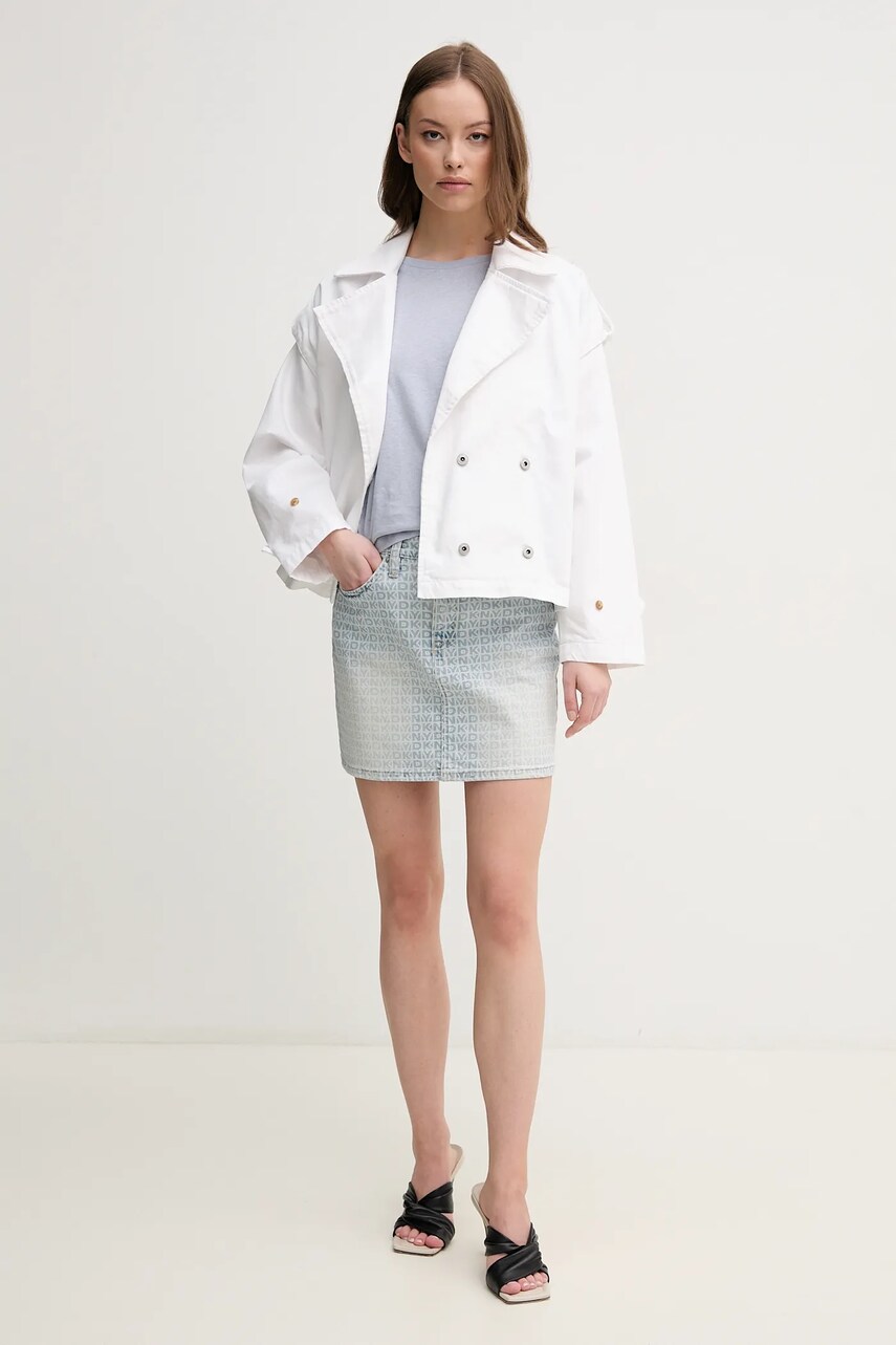 Бавовняний тренч Pepe Jeans SUE жіночий колір білий перехідний oversize PL402568