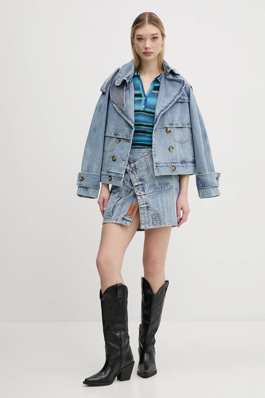 Джинсовий тренч Desigual ONTARIO жіночий перехідний oversize 25SWED57