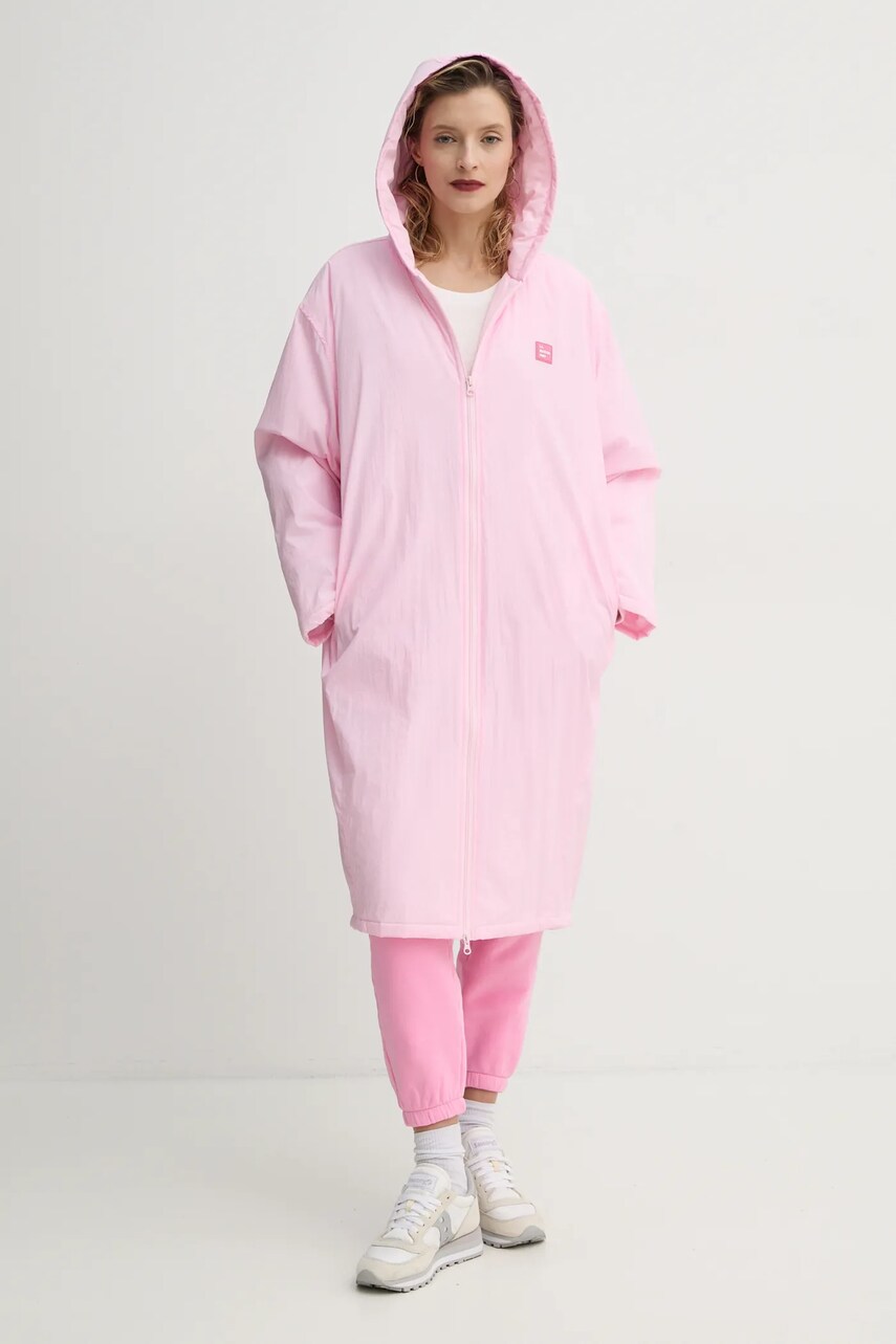 Куртка American Vintage колір рожевий перехідна oversize ZOT17CE25