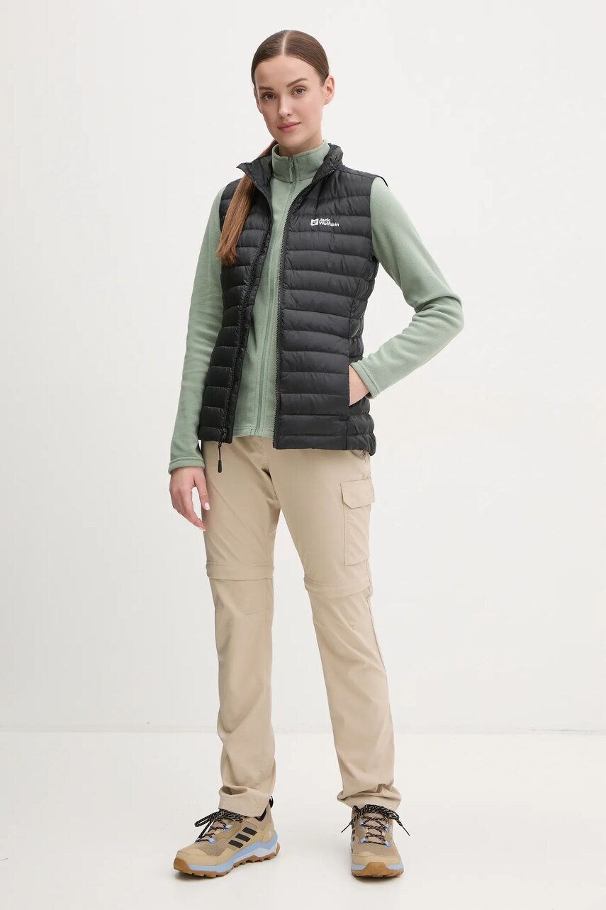Спортивний пуховий жилет Jack Wolfskin Pilvi Down колір чорний перехідний 1207771