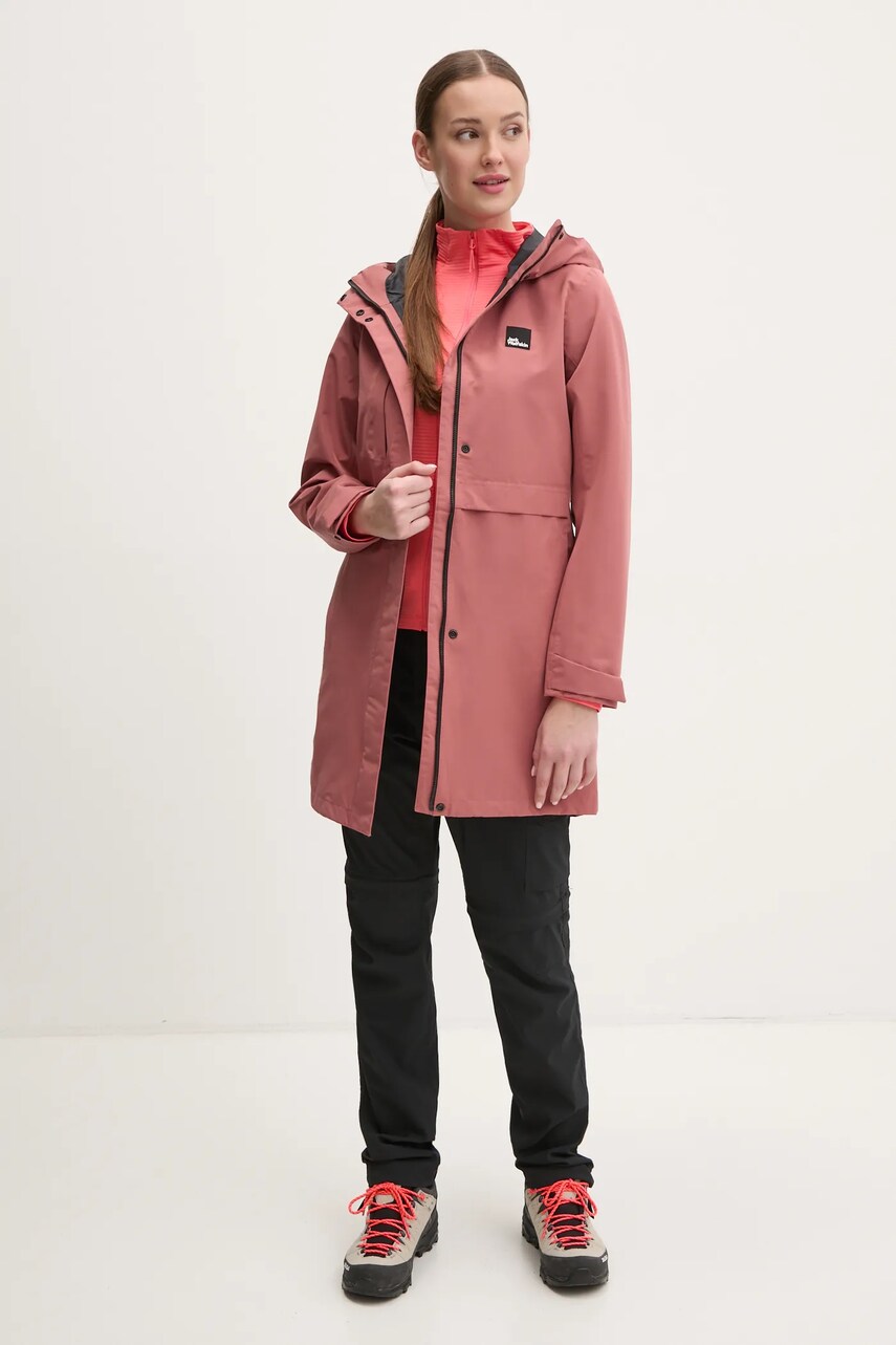 Куртка Jack Wolfskin Terraview 2L жіноча колір помаранчевий A63830