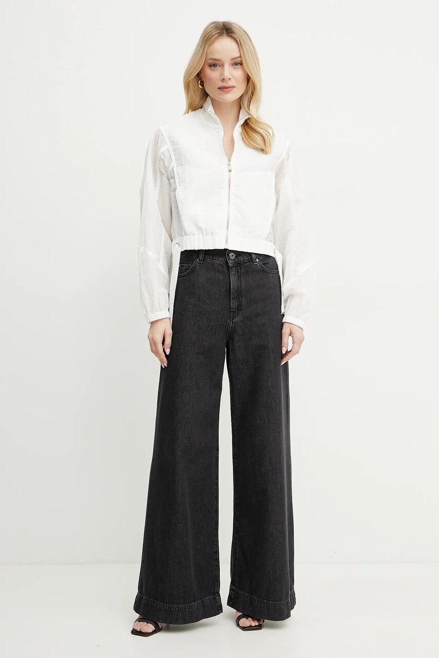 Куртка Guess FLORIE колір білий перехідна oversize W5GL18 WH5X2