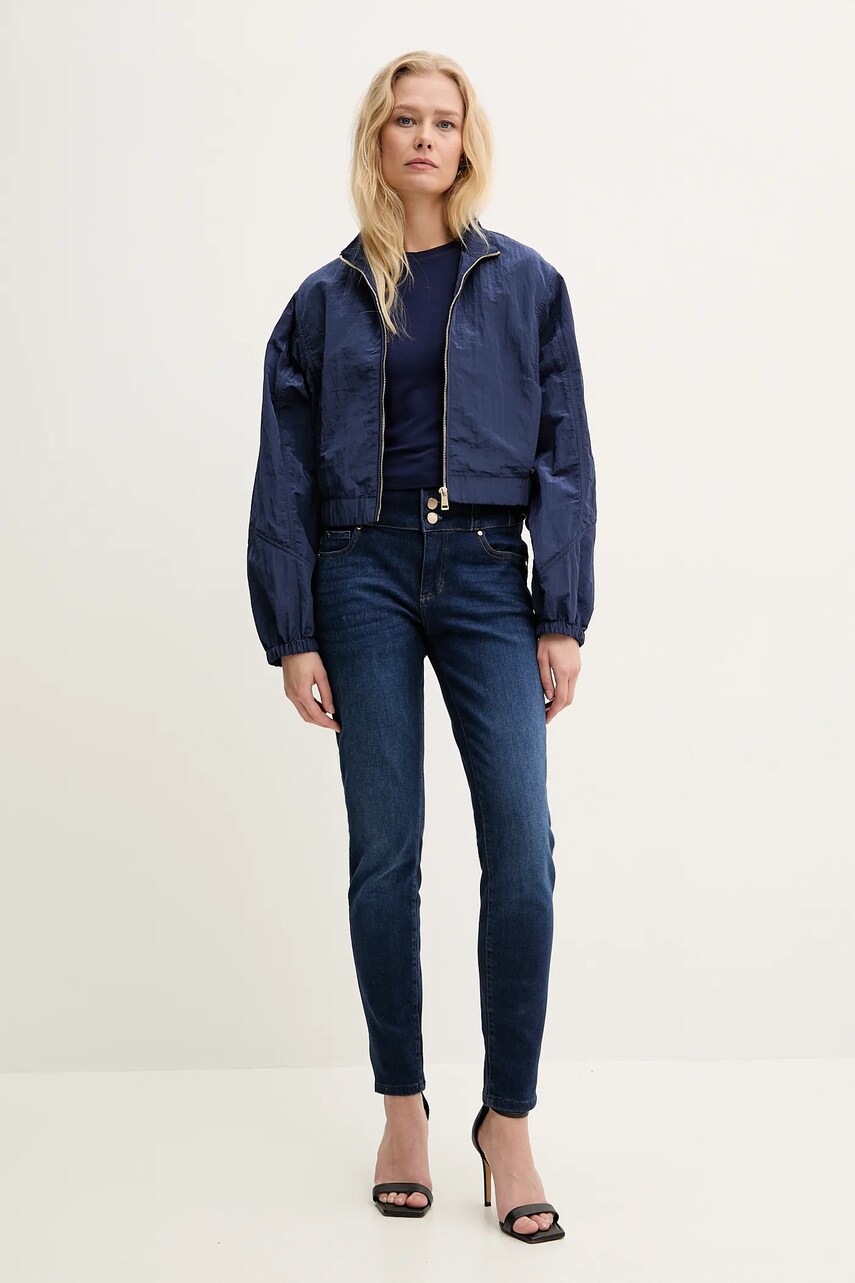 Куртка Guess FLORIE колір синій перехідна oversize W5GL18 WH5X2