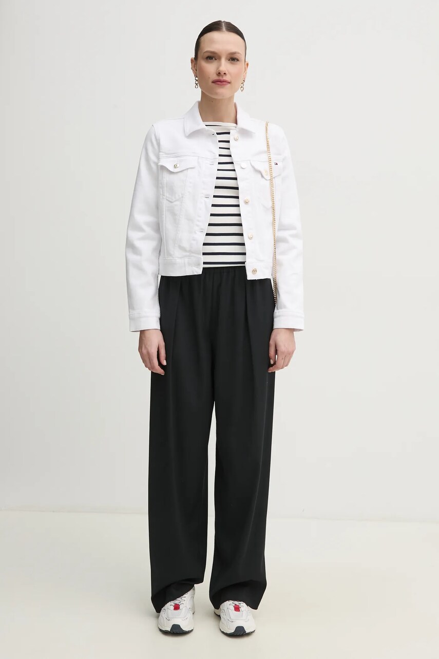 Куртка Tommy Hilfiger колір білий перехідна WW0WW44374