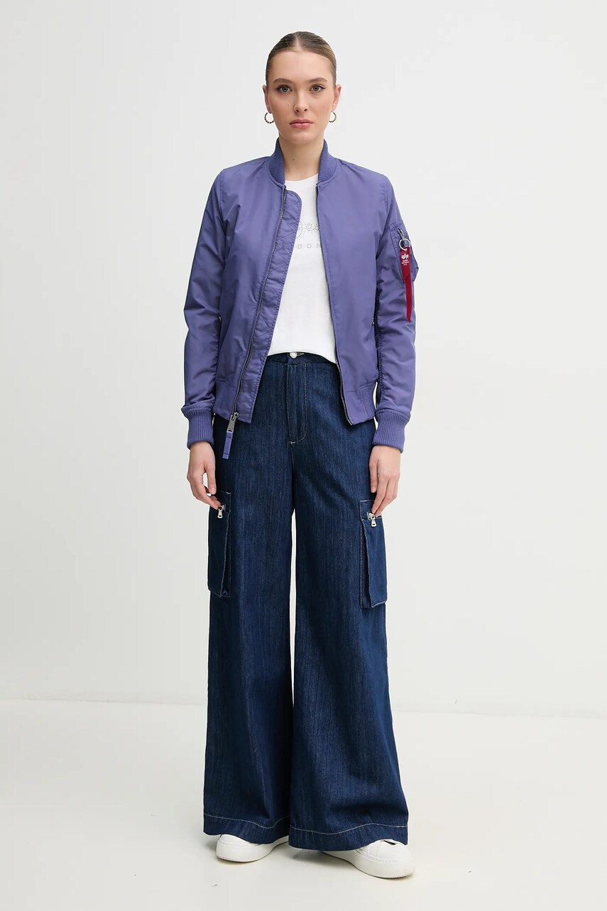 Куртка Alpha Industries MA-1 TT Wmn колір фіолетовий перехідна 141041