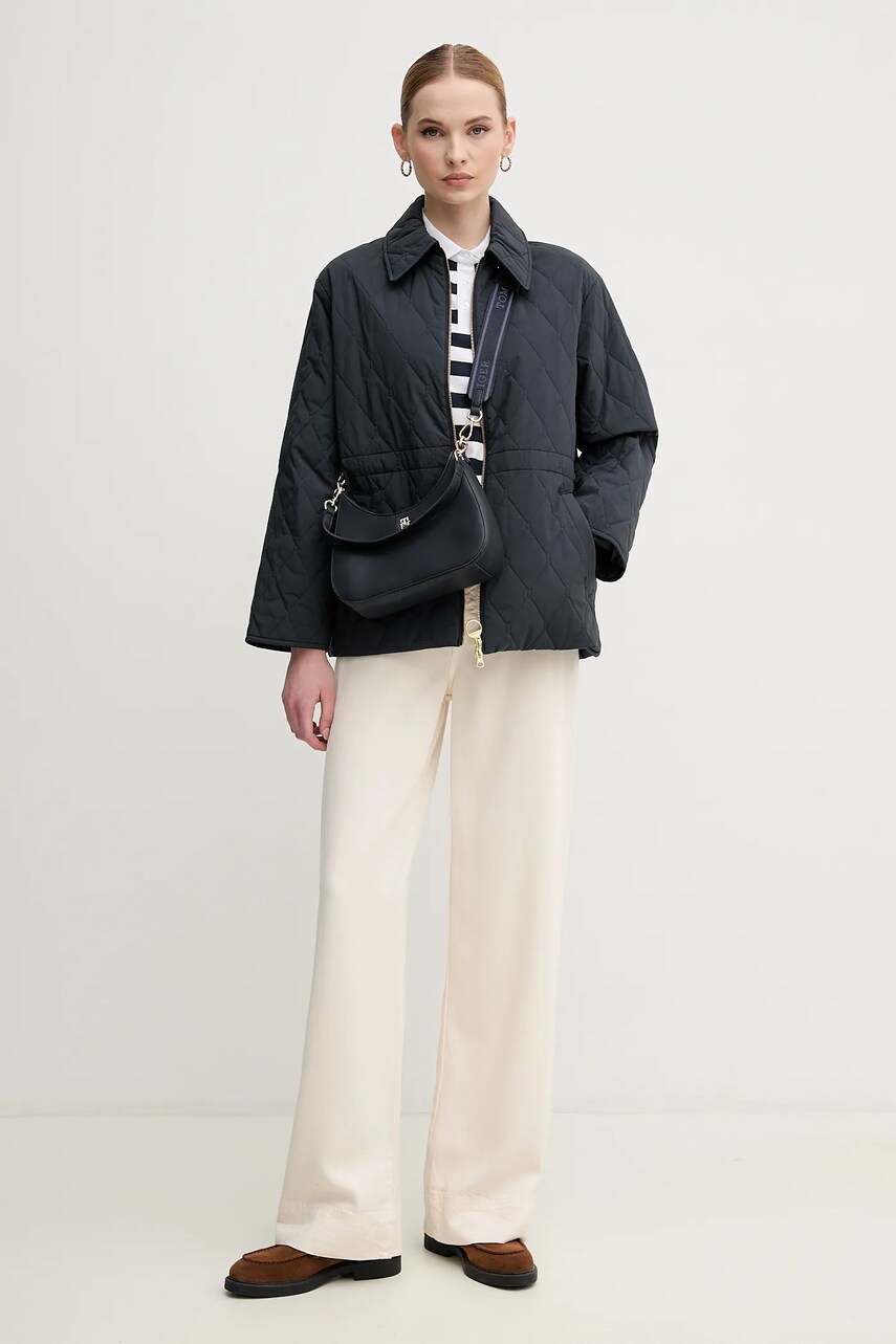 Куртка Barbour Clarissa колір синій перехідна oversize LQU1816NY91