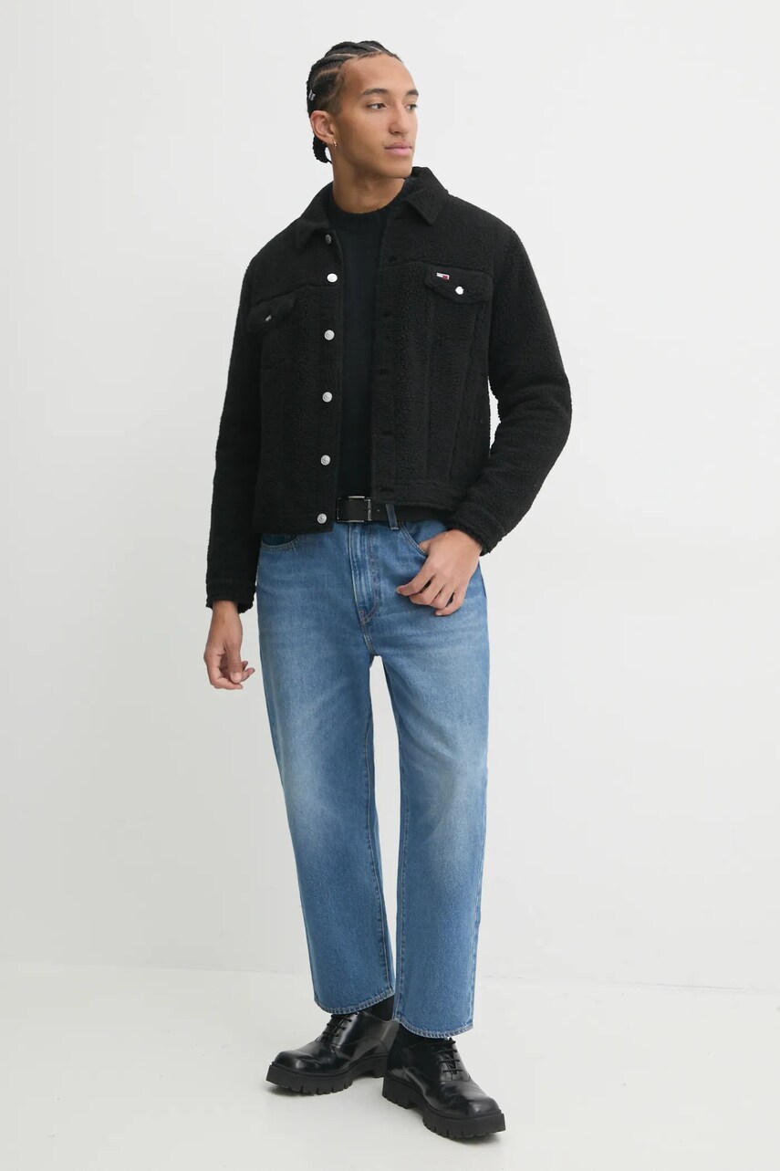 Куртка Tommy Jeans чоловіча колір чорний перехідна DM0DM21093