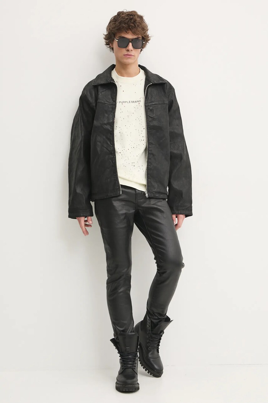 Куртка HUGO чоловіча колір чорний перехідна oversize 50530629