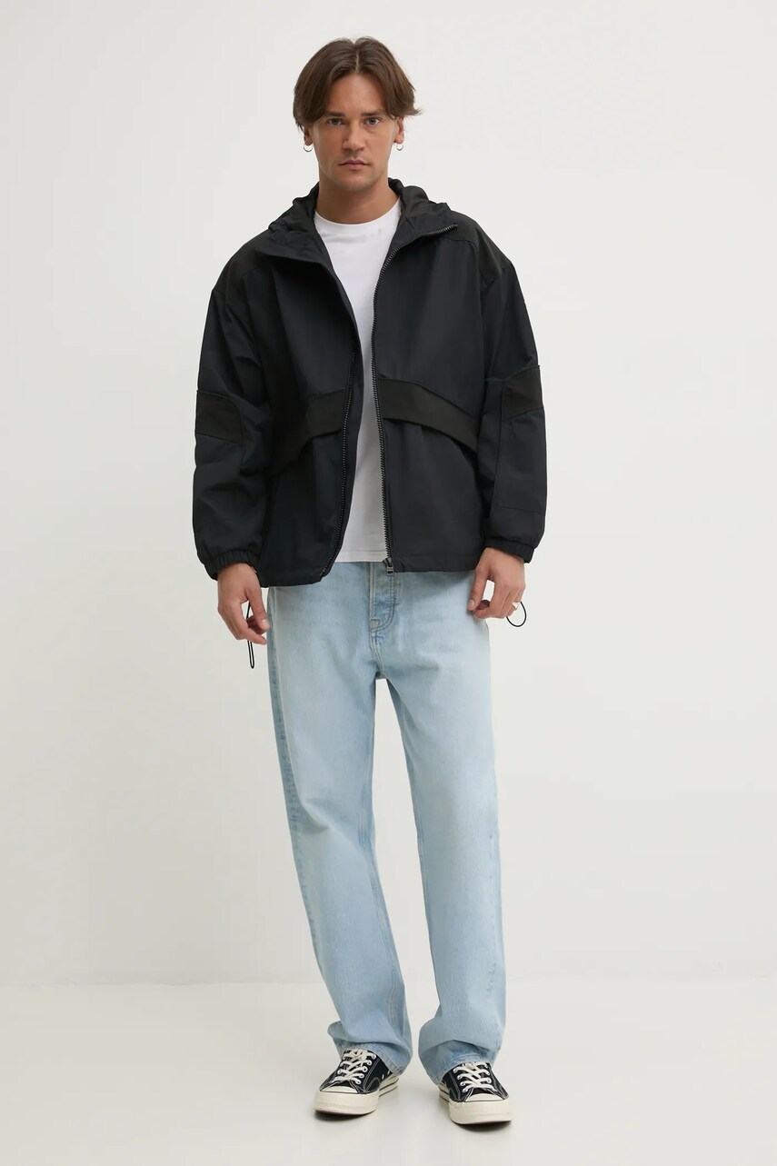 Куртка HUGO чоловіча колір чорний перехідна oversize 50531882