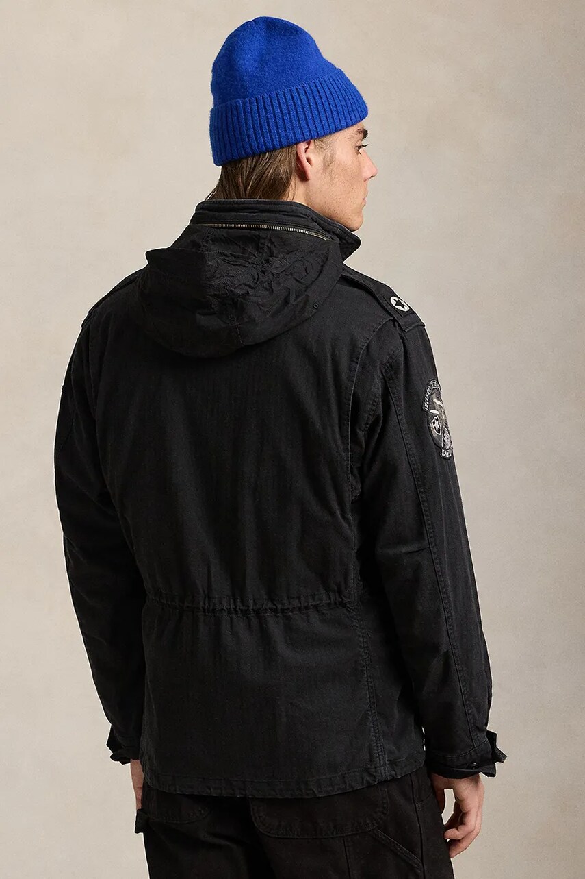 Бавовняна куртка Polo Ralph Lauren колір чорний перехідна 710955784