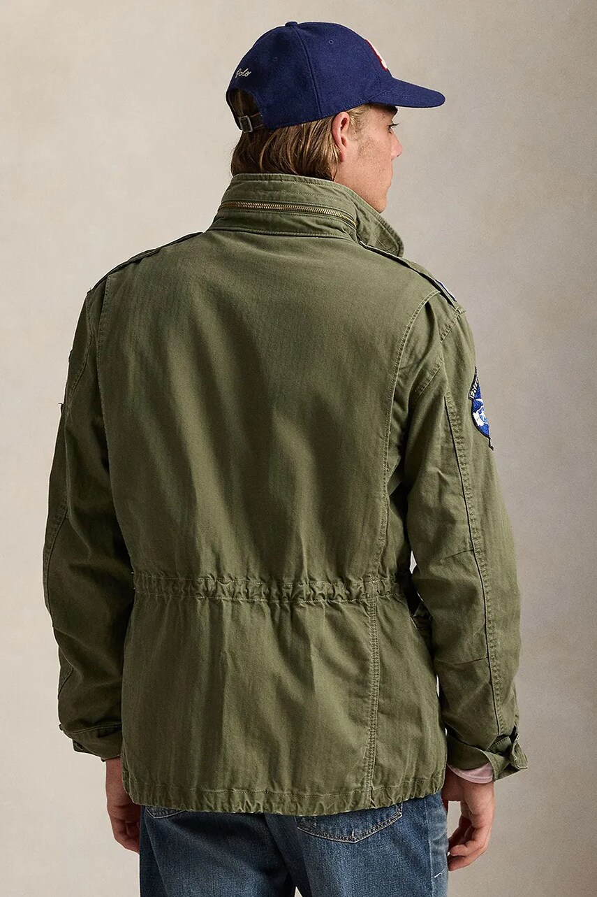 Бавовняна куртка Polo Ralph Lauren колір зелений перехідна 710961616