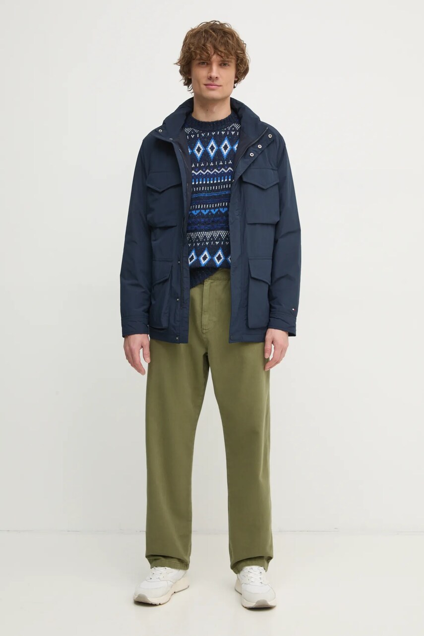 Куртка Tommy Hilfiger чоловіча колір синій перехідна MW0MW37632