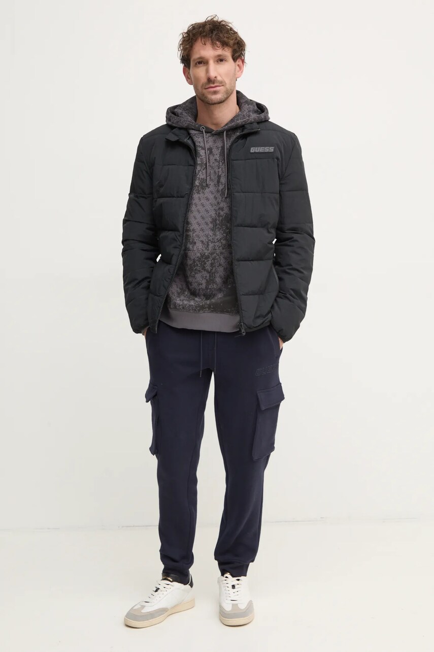 Куртка Guess ROHAN чоловіча колір чорний перехідна Z5RL01 WGTN0