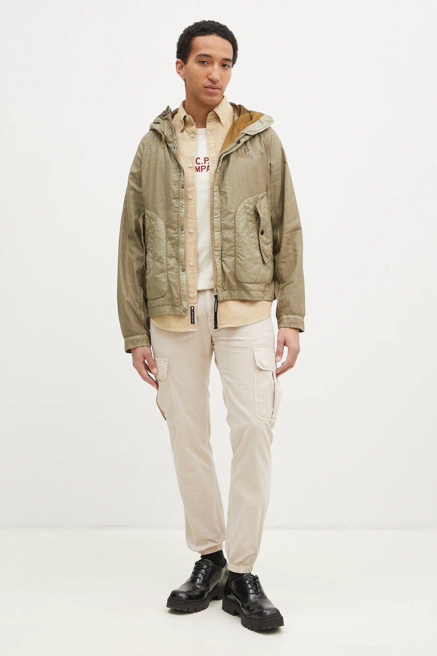 Куртка C.P. Company чоловіча колір зелений перехідна oversize 18CMOW202A006284G