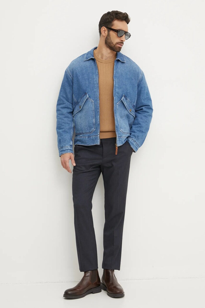 Джинсова куртка Pepe Jeans EMMETT AZURE чоловіча перехідна oversize PM403072