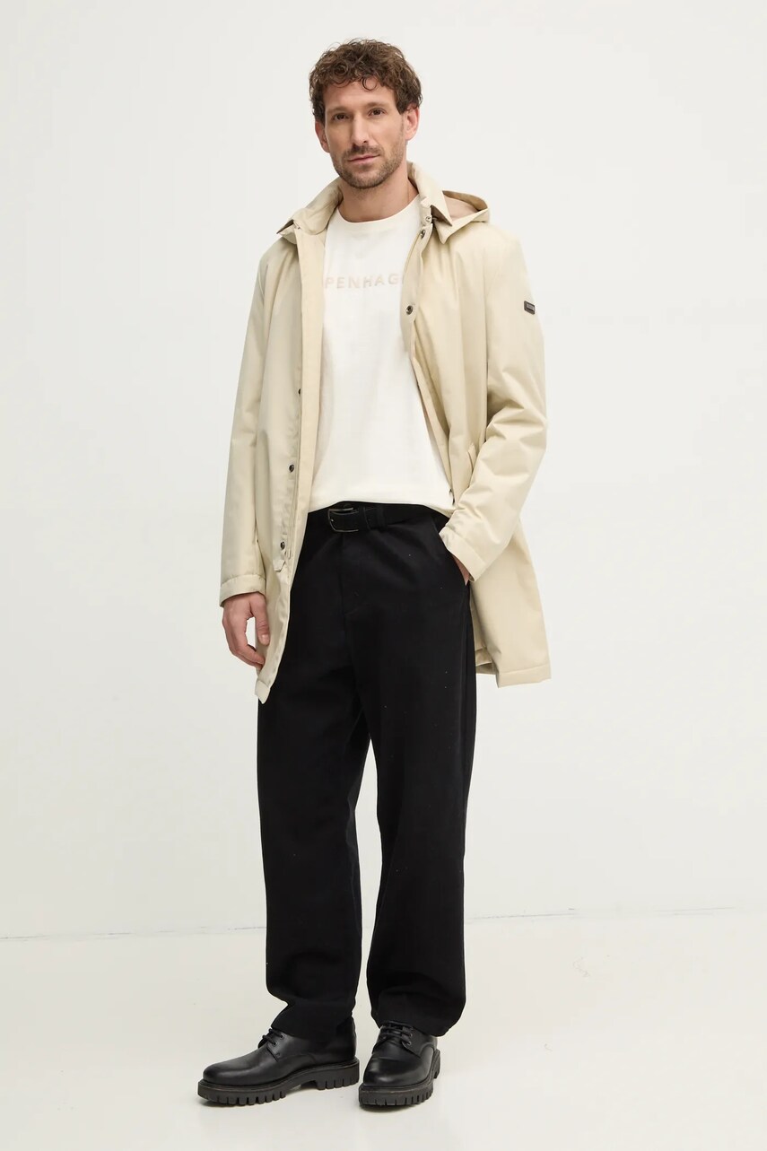 Куртка Hackett London чоловіча колір бежевий перехідна HM403266