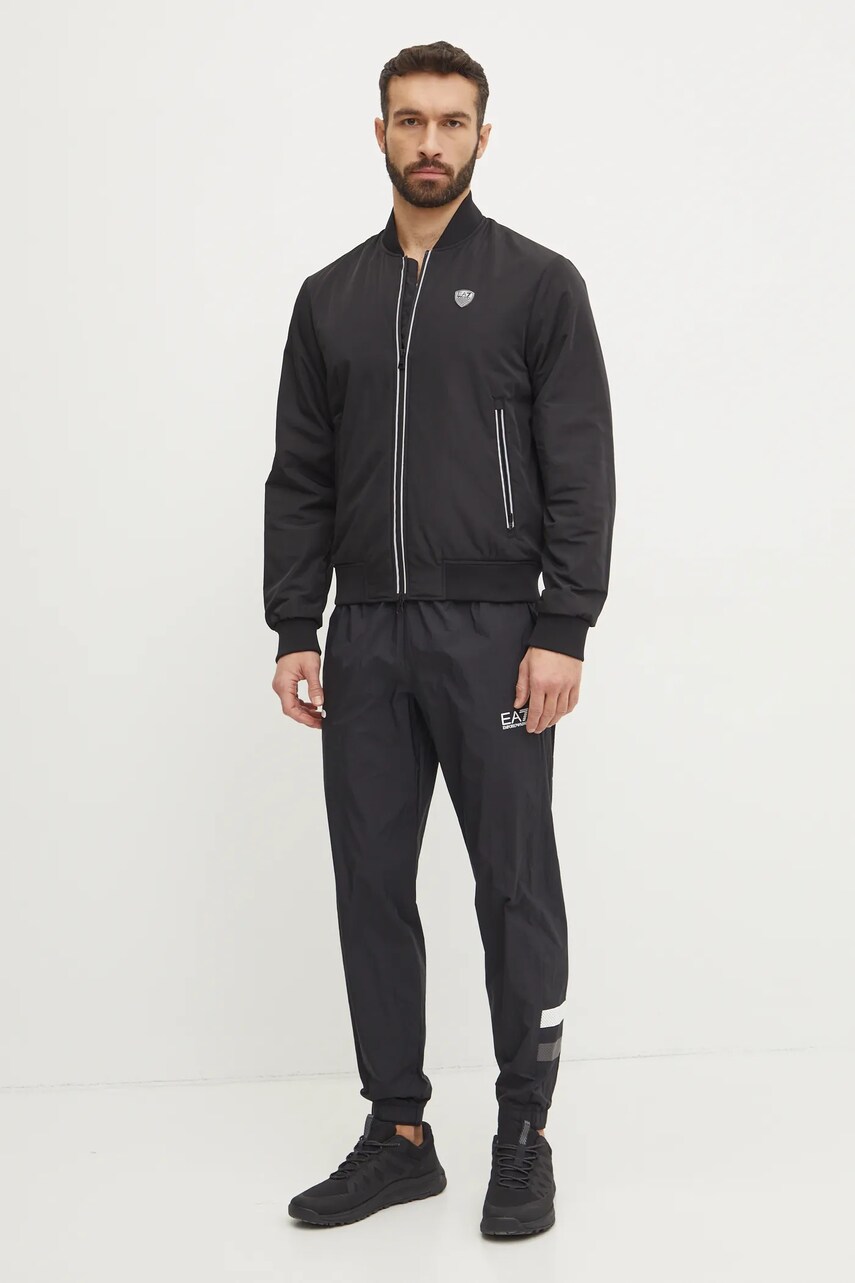 Куртка EA7 Emporio Armani чоловіча колір чорний перехідна PN7LZ.8NPB12
