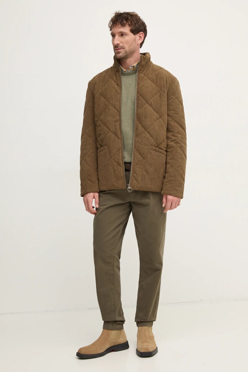 Куртка Barbour чоловіча колір зелений перехідна oversize MQU1836BR51