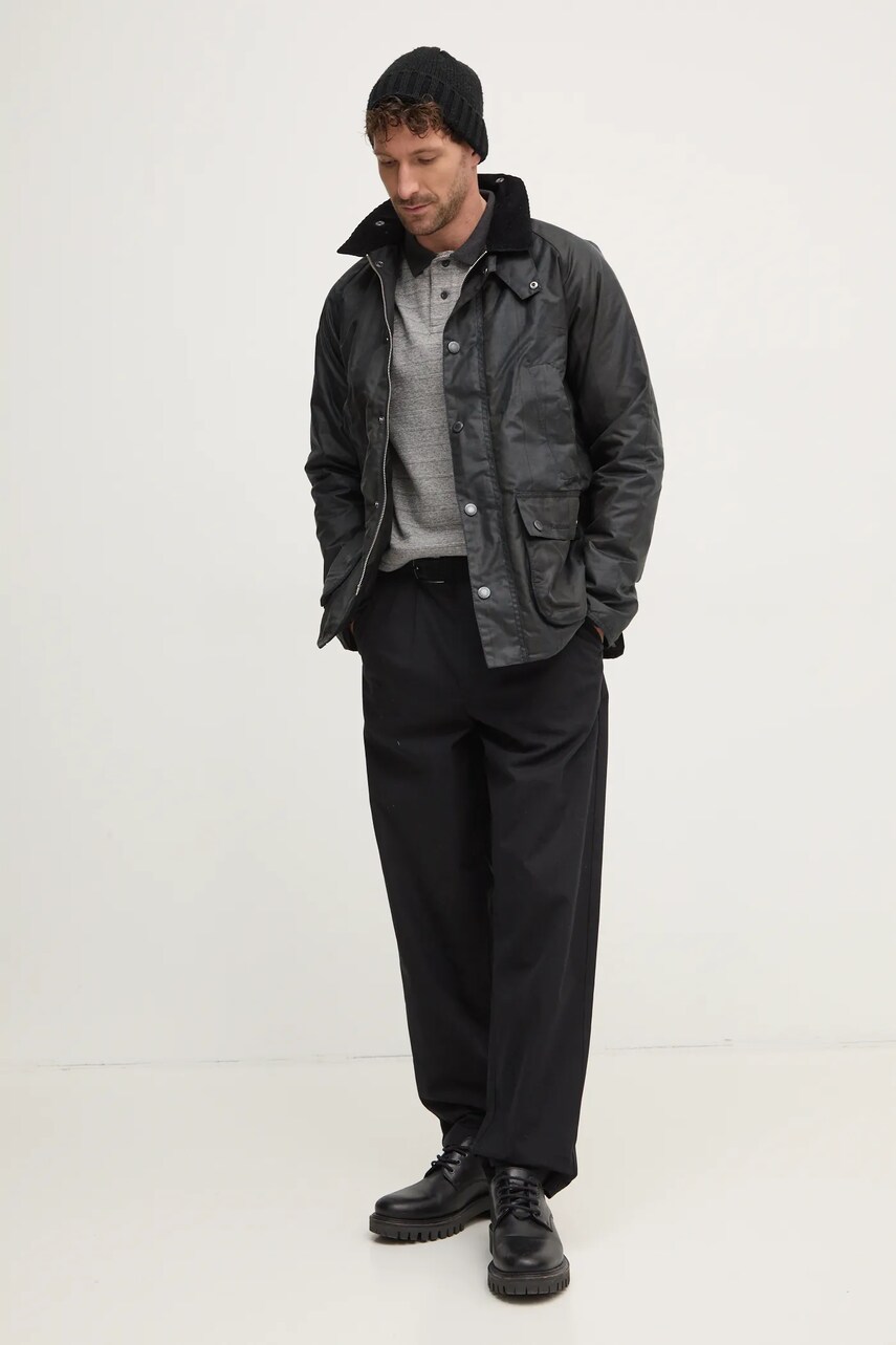 Куртка Barbour чоловіча колір чорний перехідна MWX2434GN71