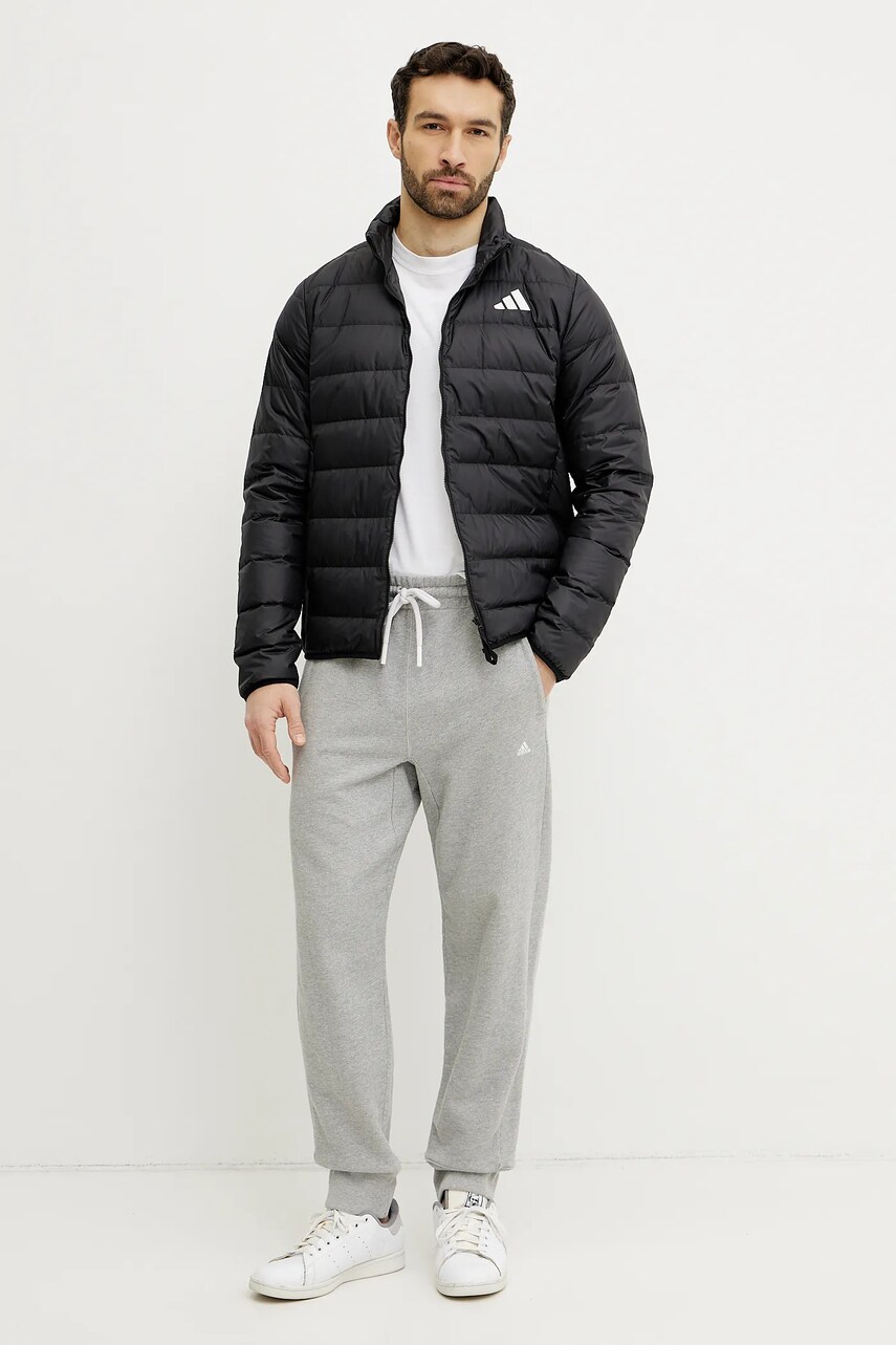 Пухова куртка adidas Essential колір чорний перехідна JD1046