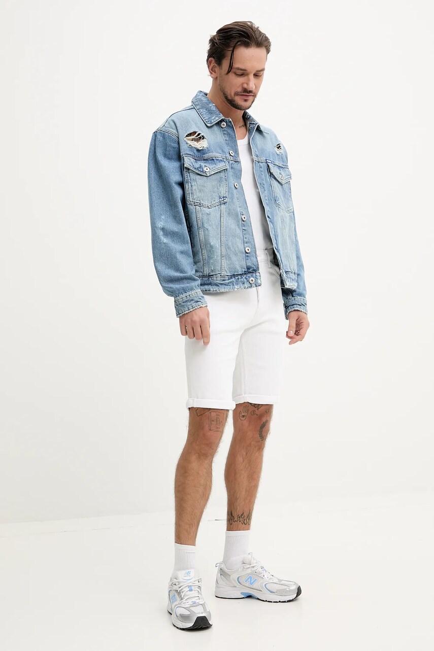Джинсова куртка Hugo Blue перехідна oversize 50534526