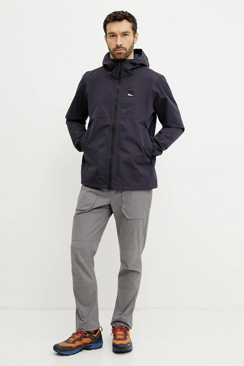 Куртка Jack Wolfskin Terraview 2L колір синій перехідна A63829