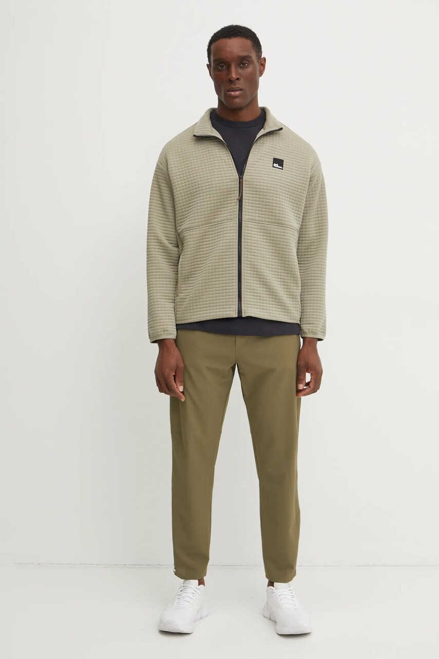 Кофта Jack Wolfskin Mogari чоловіча колір бежевий однотонна A63846