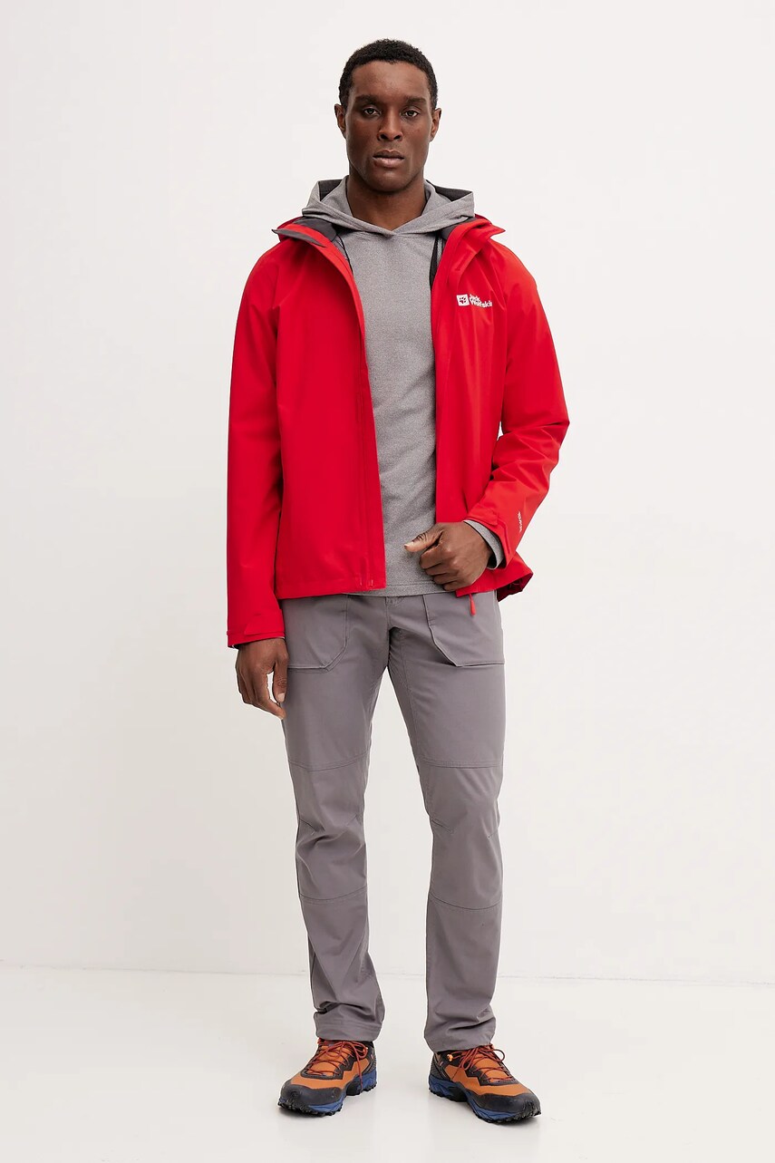 Дощовик Jack Wolfskin Trailtime 2L чоловіча колір червоний A63903