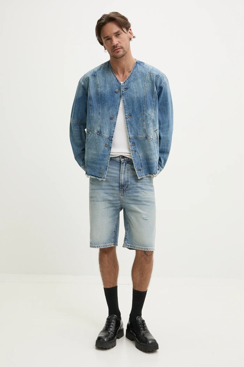 Джинсова куртка Desigual TOULOUSE перехідна oversize 25SMED03