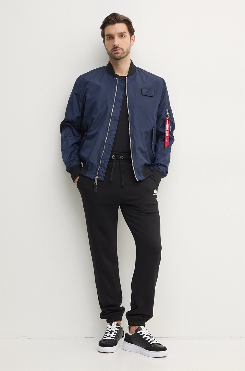 Куртка-бомбер Alpha Industries MA-1 TTC колір синій перехідна 126101