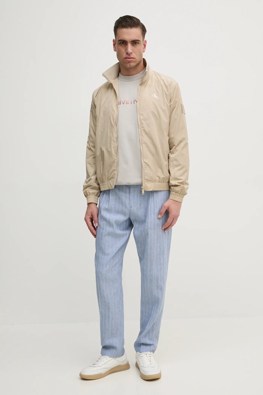 Куртка Calvin Klein Jeans колір бежевий перехідна J30J327373