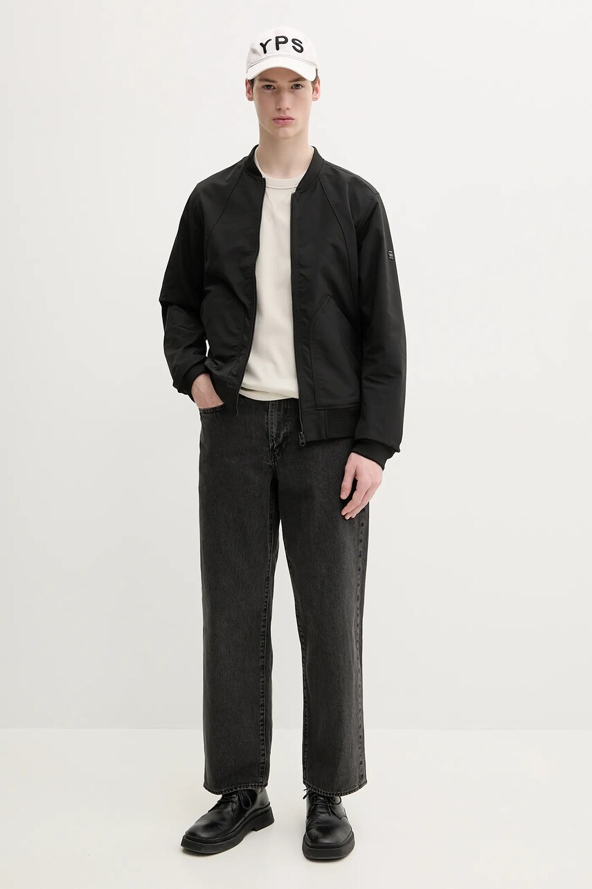 Куртка-бомбер G-Star Raw колір чорний перехідна D26127-D908