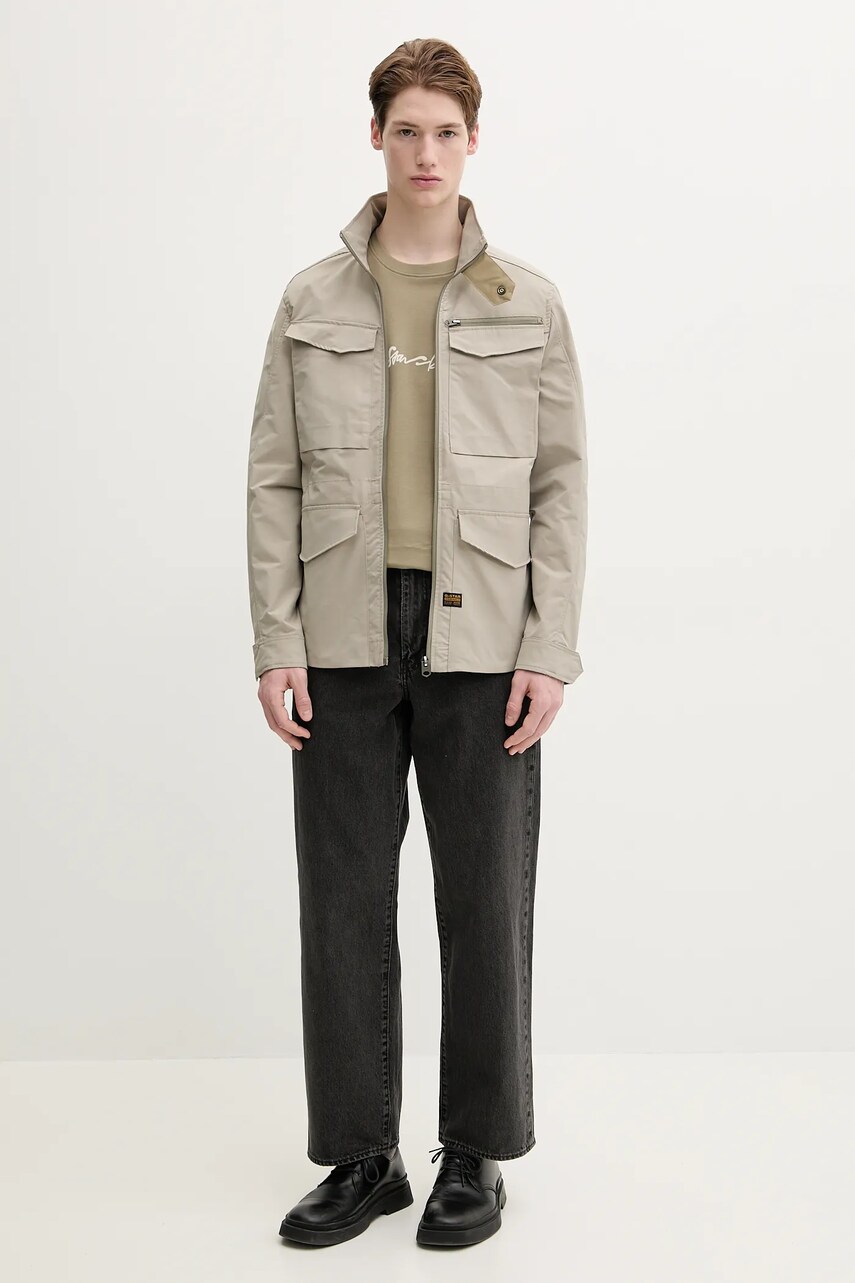 Куртка G-Star Raw колір бежевий перехідна D26117-D908