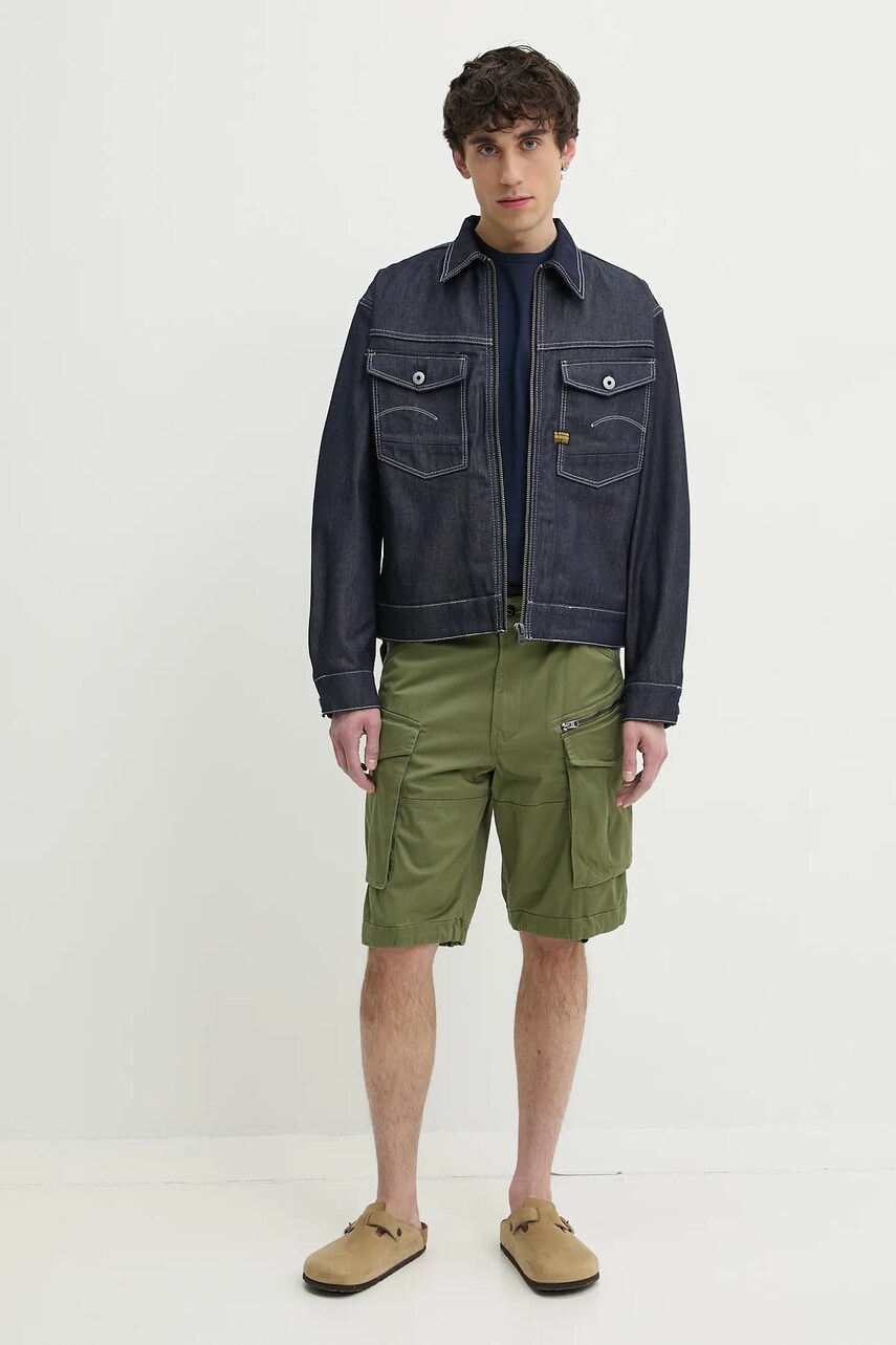 Джинсова куртка G-Star Raw колір синій перехідна oversize D26128-D956