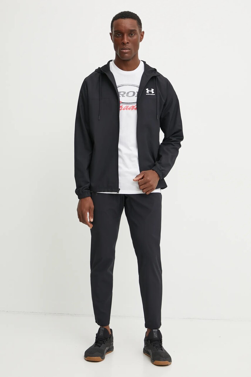 Вітровка Under Armour Rival колір чорний перехідна 1390149