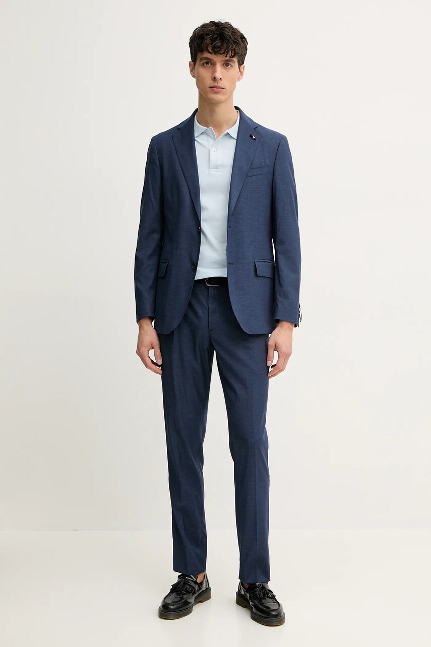 Вовняний піджак Tommy Hilfiger чоловічий колір синій SQTHL6506.SQTH402