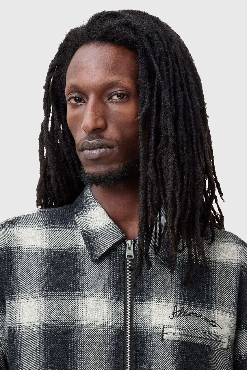 Бавовняна куртка AllSaints ELLIS колір чорний перехідна M001OC