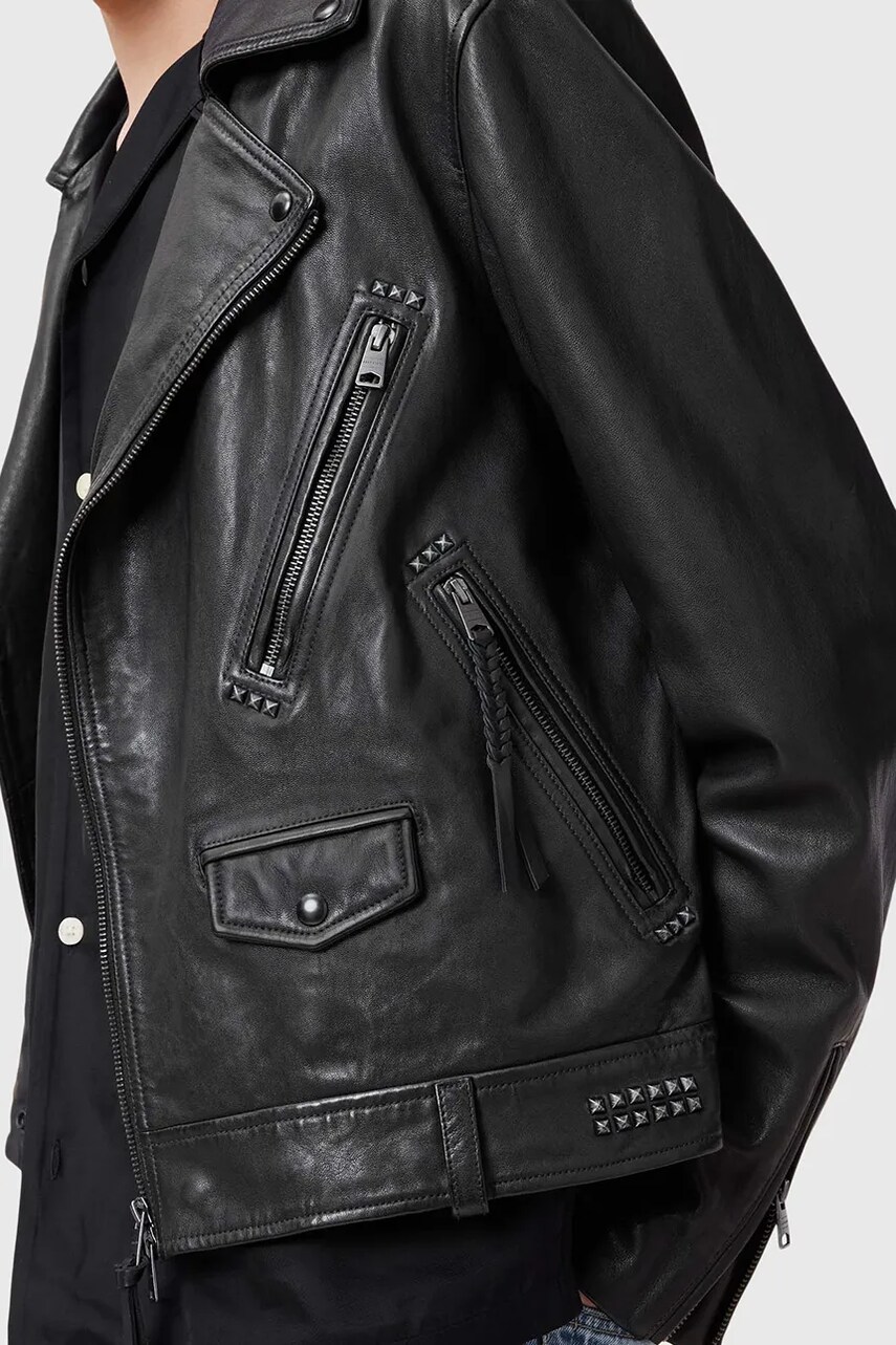 Куртка AllSaints RONNET колір чорний перехідна M016LC