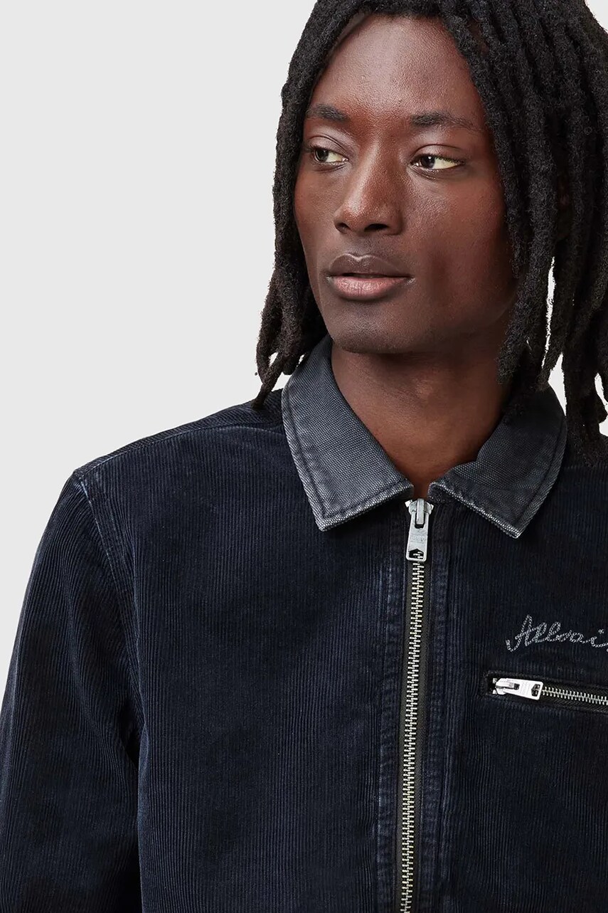Вельветова куртка AllSaints ROTHWELL колір синій перехідна M016OC