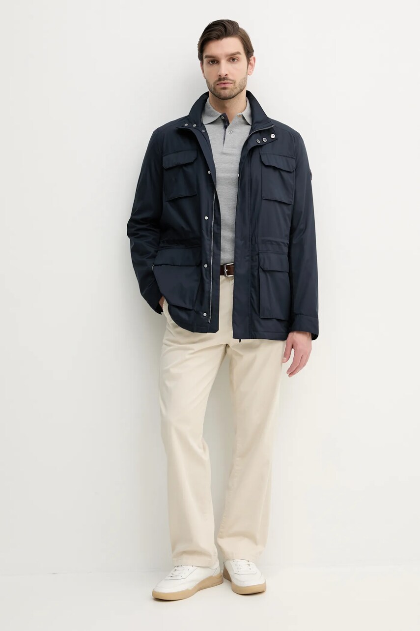 Куртка Hackett London колір синій перехідна HM403315