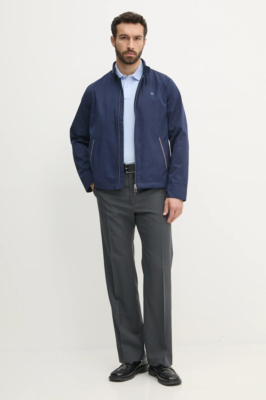 Куртка Hackett London колір синій перехідна HM403316