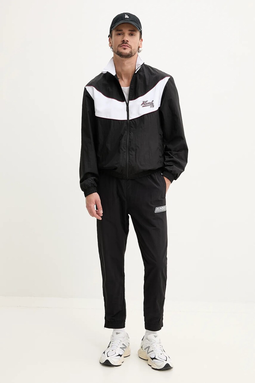 Куртка Karl Kani колір чорний перехідна oversize 60860045