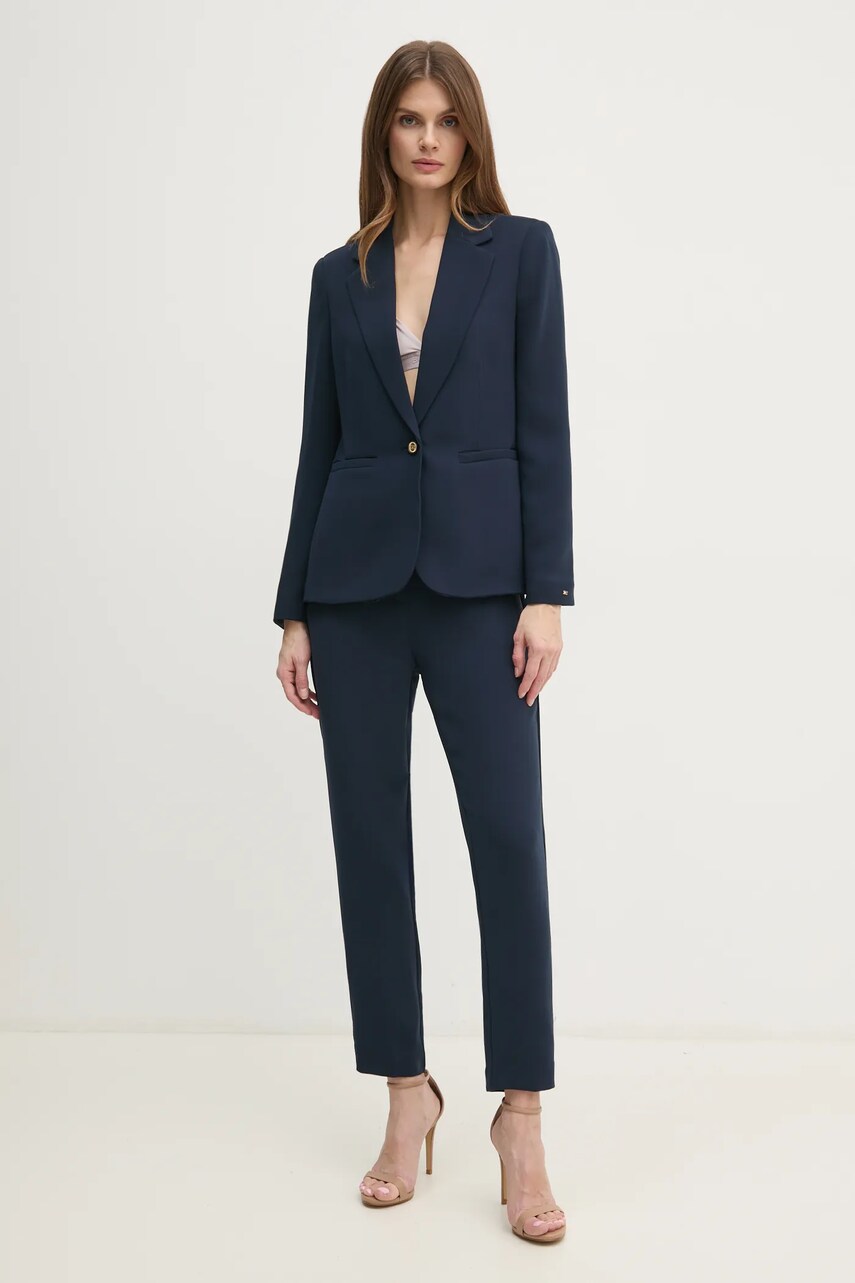 Піджак Tommy Hilfiger колір синій однобортний однотонний WW0WW44096