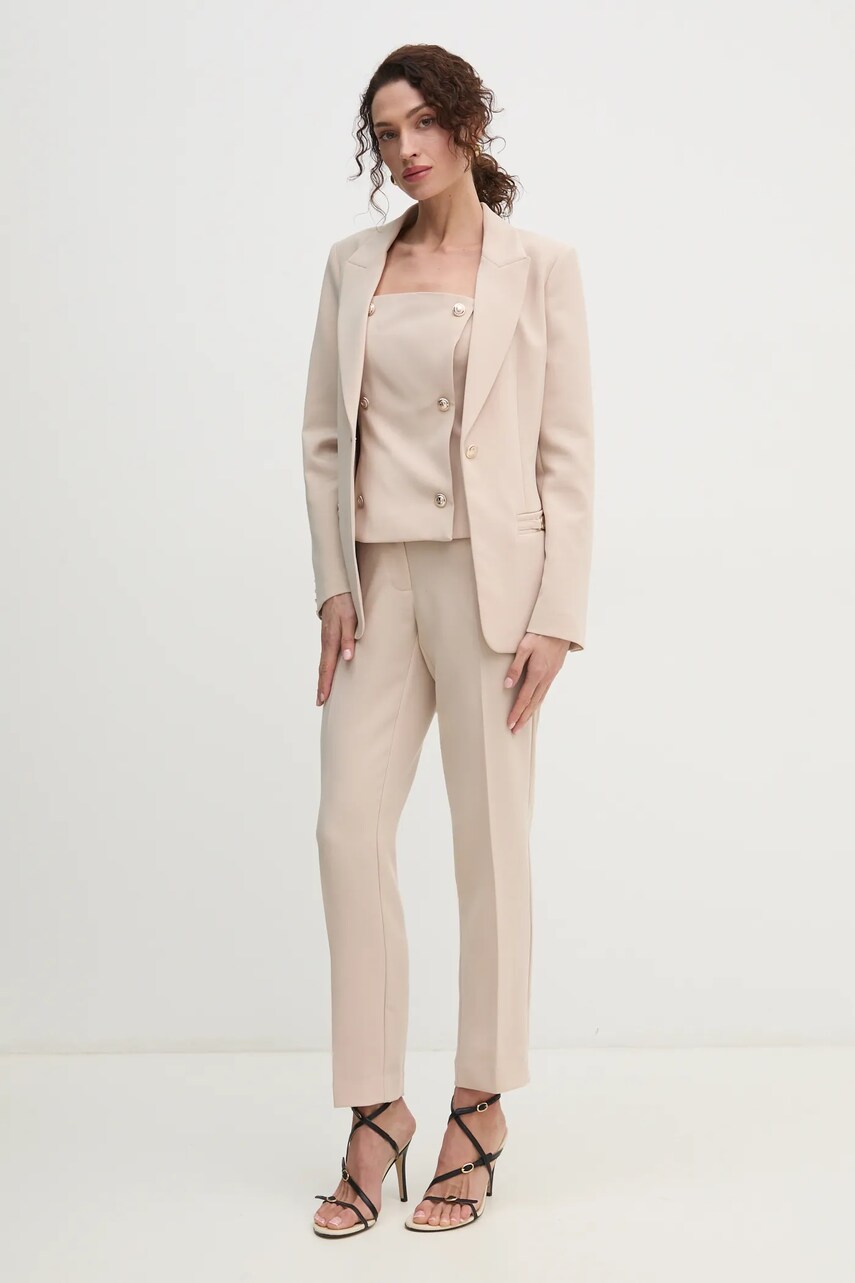 Купити Піджак Marciano Guess BECKY колір бежевий однобортний однотонний 5RGN00 7115A – головне зображення