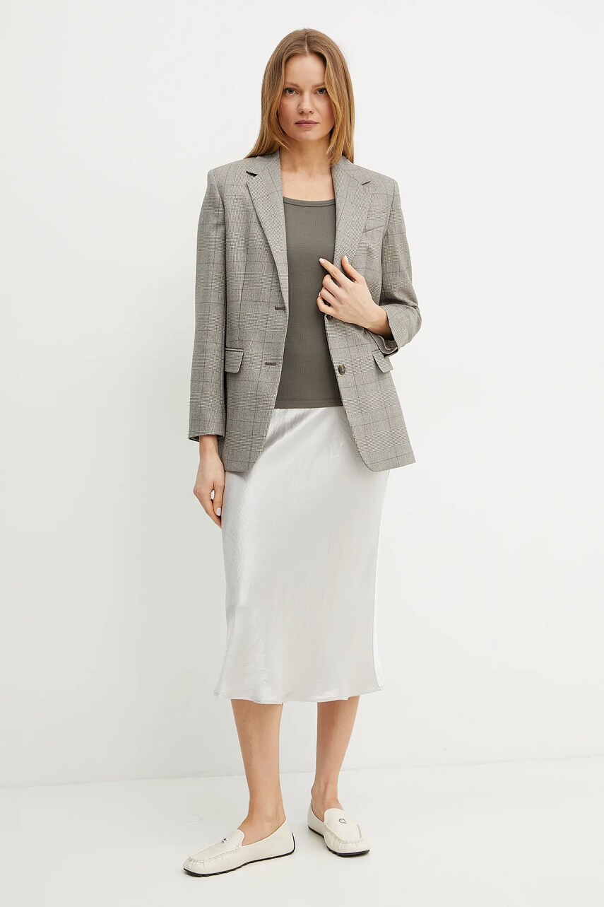 Піджак Weekend Max Mara колір коричневий однобортний візерунок 2515041101600