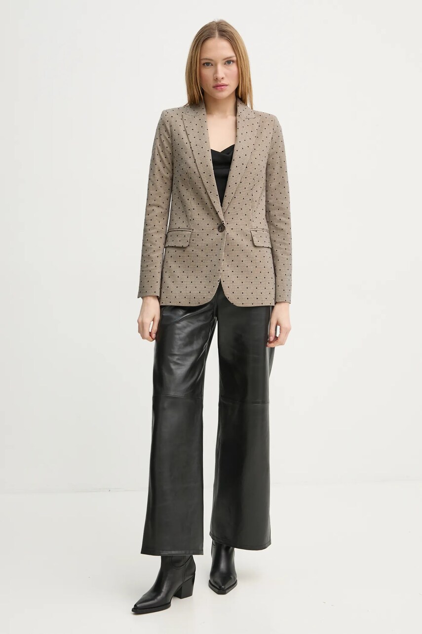 Піджак ZADIG&VOLTAIRE колір коричневий однобортний візерунок WWBL01890