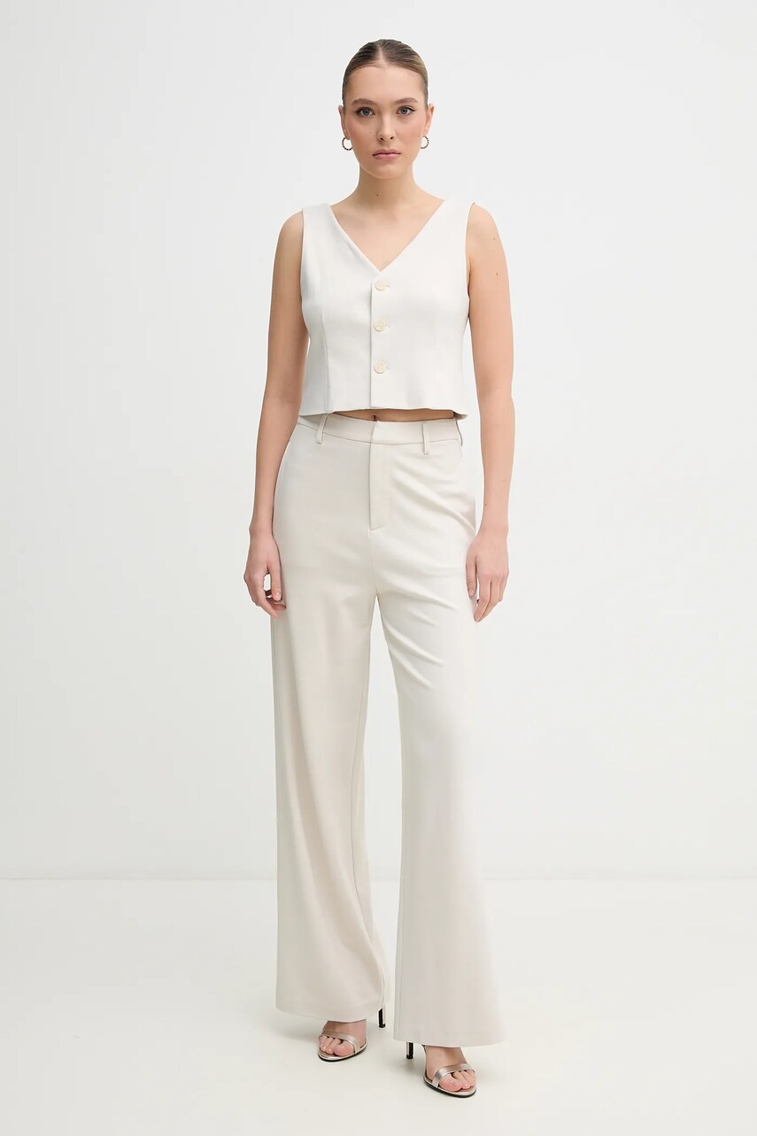 Безрукавка Calvin Klein Jeans колір бежевий однобортна J20J225321