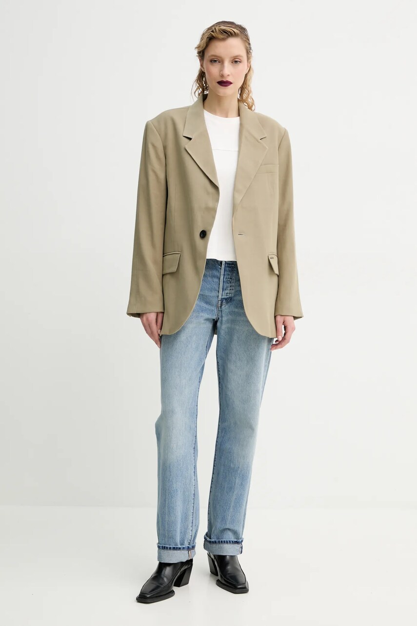Піджак G-Star Raw колір зелений oversize однотонний D23509-D522